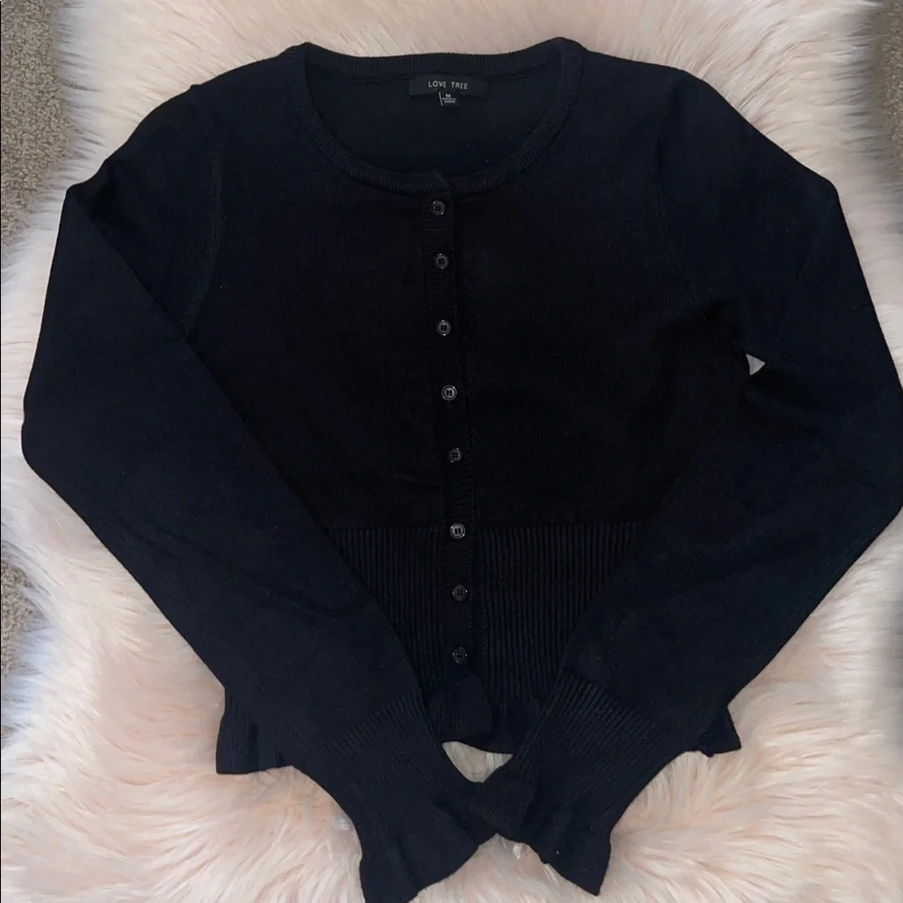 Love Tree Ruffle Cardigan - Picture 1 of 10